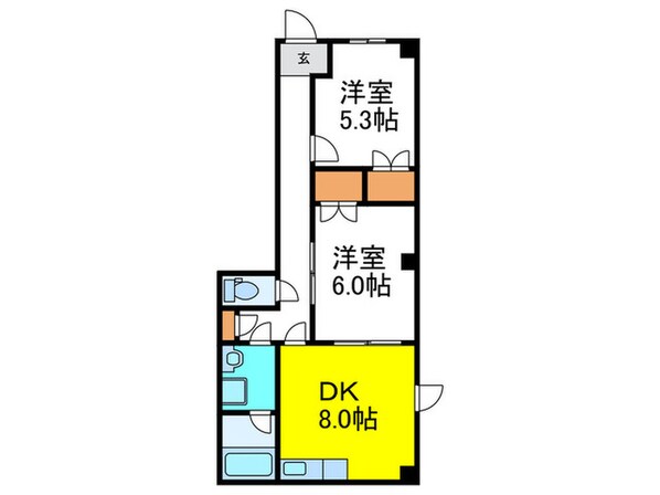 リヴィエール姫島の物件間取画像